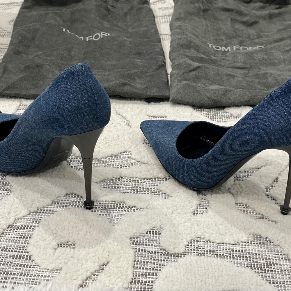 💥 TOM FORD💥 denim pin heel pump - Picture 7 of 10